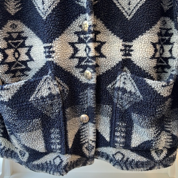 Vintage Ralph Lauren Western Aztec Southwestern Shawl Collar Sweater Jacket Coat - Picture 2 of 6